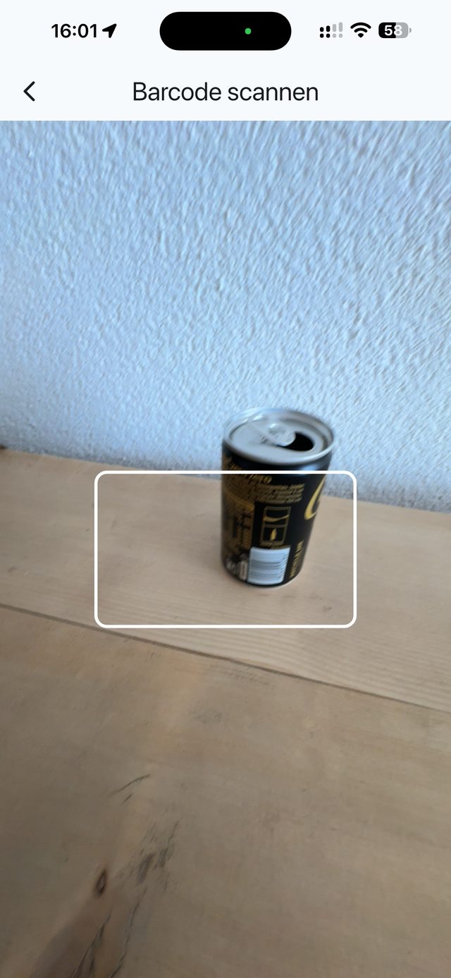 Barcode scannen in Freppy