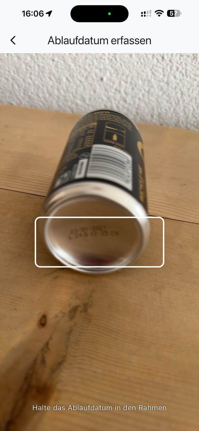 Ablaufdatum per Kamera erfassen