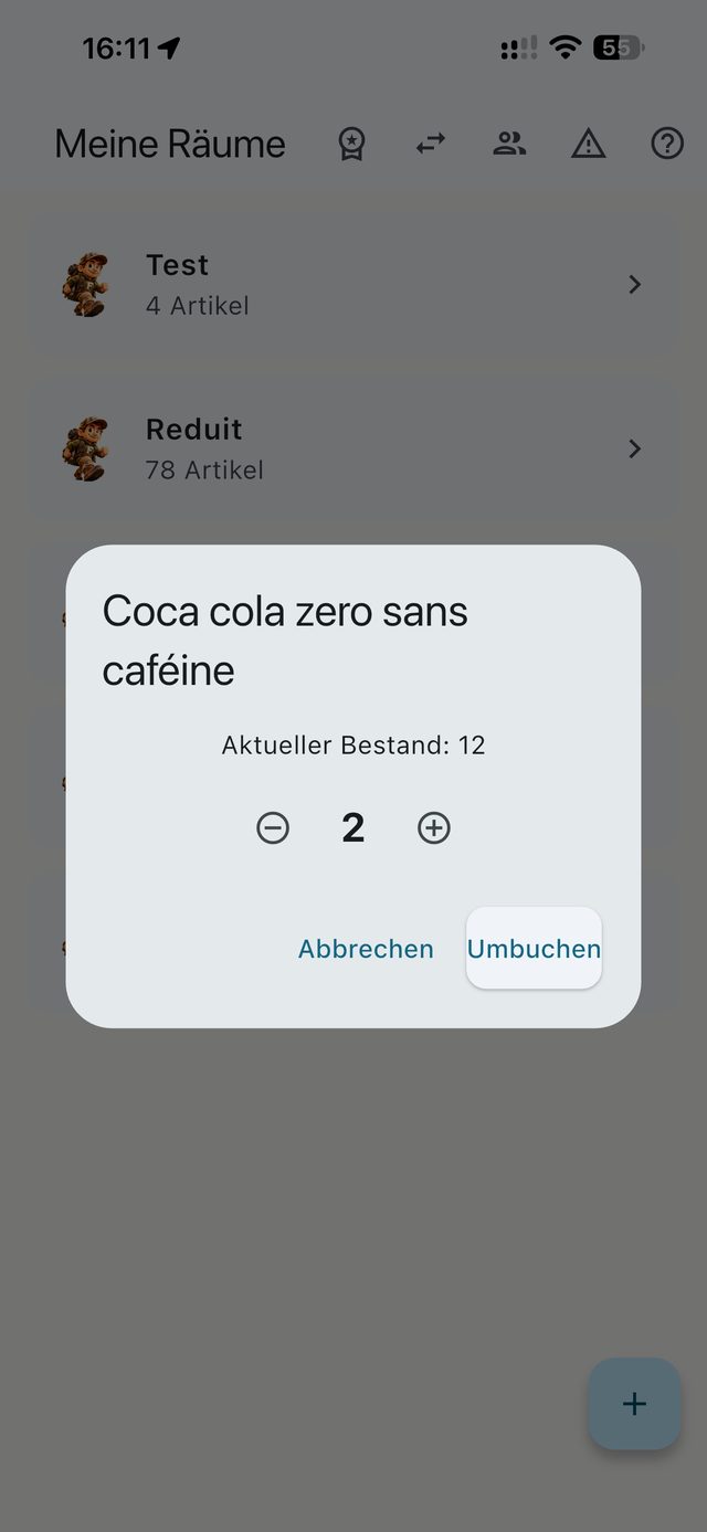 Menge und Zielraum bestätigen